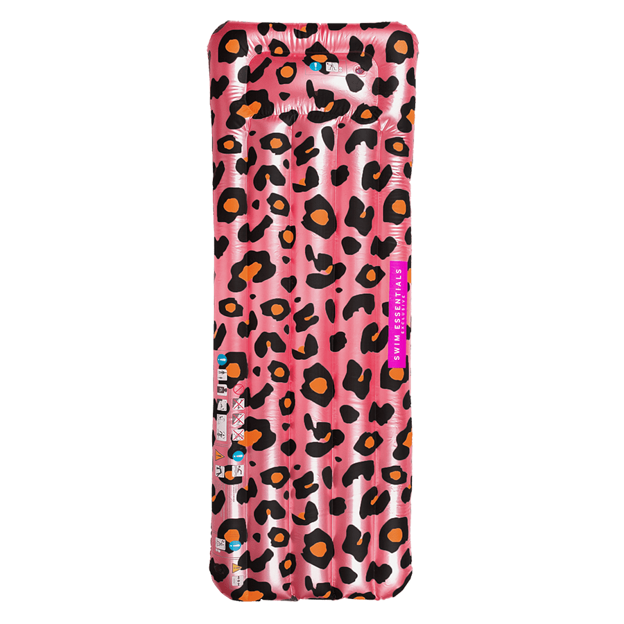 Luchtbed luxe panterprint roségoud 177 cm