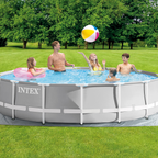 Prismenrahmen-Schwimmbecken 427x107 cm (Set)