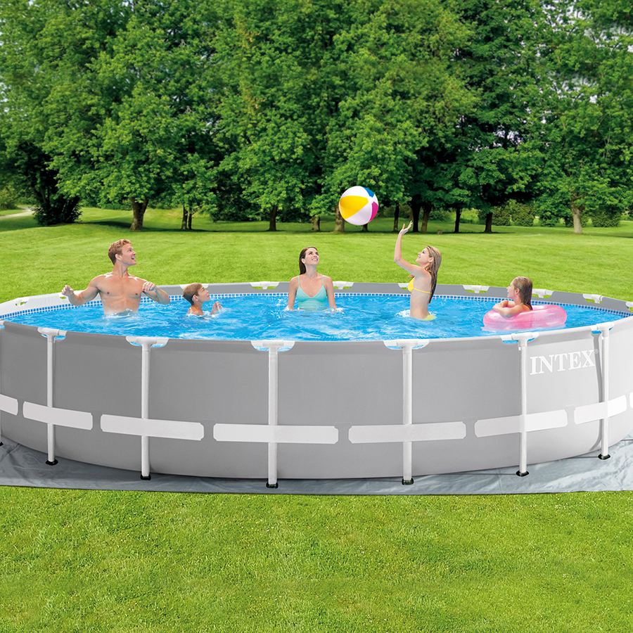 Prismenrahmen-Schwimmbecken 610x132 cm (Set)