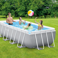 Prismenrahmen-Schwimmbecken 400x200x100 cm (Set)
