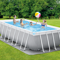 Prismenrahmen-Schwimmbecken 488x244x107 cm (Set)