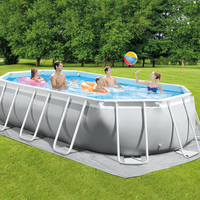 Prismenrahmen-Schwimmbecken 503x274x122 cm (Set)