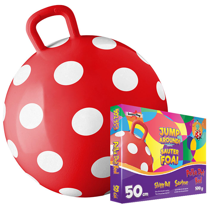 Skippybal polkadot red 50 cm