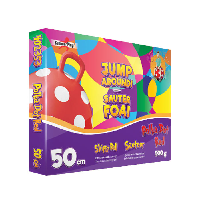 Skippy-Ball Polkadot rot 50 cm