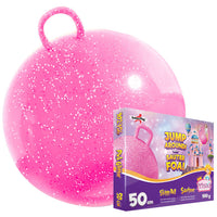 Skippybal pink glitter 50 cm