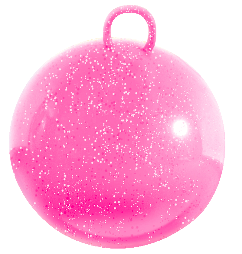 Skippy-Ball rosa Glitzer 70 cm