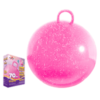Skippy-Ball rosa Glitzer 70 cm