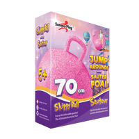 Skippy-Ball rosa Glitzer 70 cm