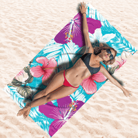 Strandtuch Hibiskusblau 100x180 cm