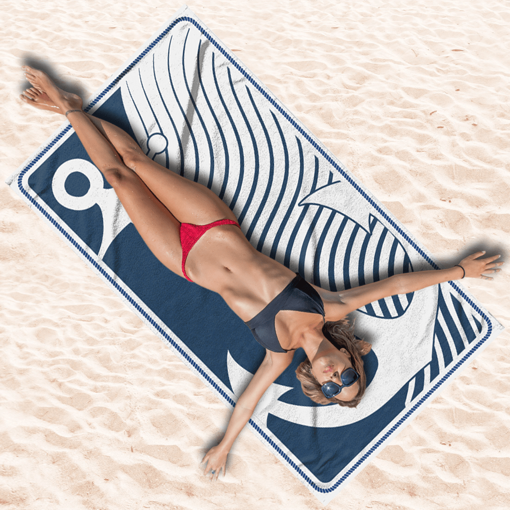 Strandtuch Anker 100x180 cm