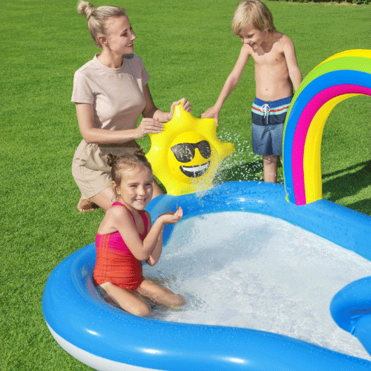 speelcenter bestway regenboog, wolken, zon | Summertoys.nl