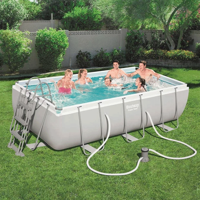 Power Steel Schwimmbad 404x201x100 cm (Set)