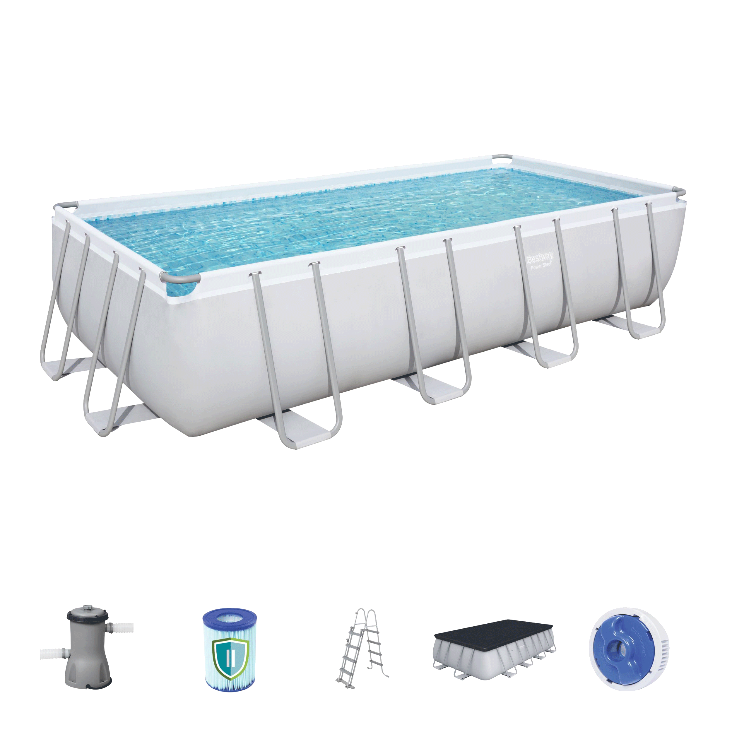 Power Steel frame zwembad 488x244x122 cm (set)