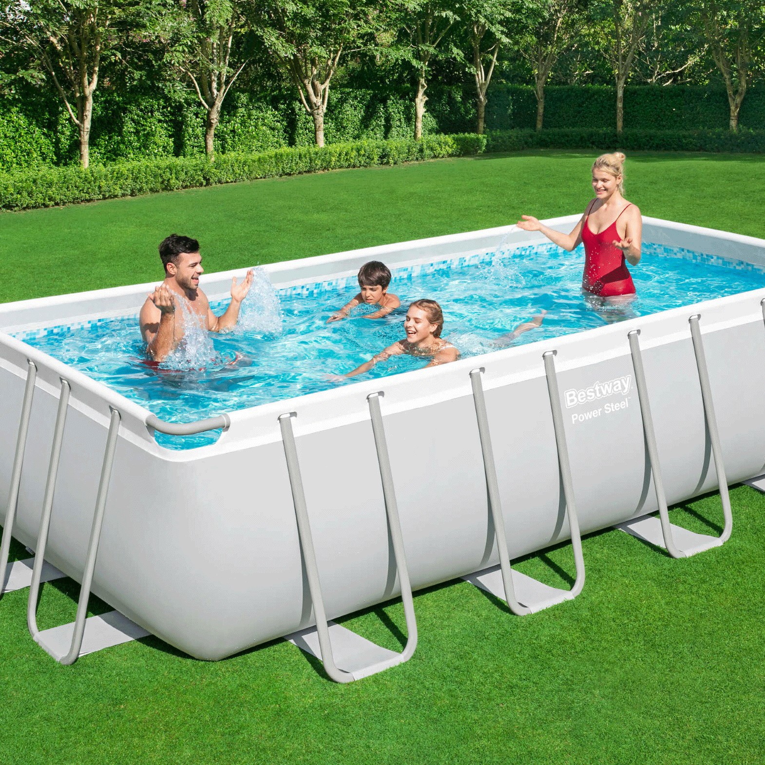 Power Steel Schwimmbad 488x244x122 cm (Set)