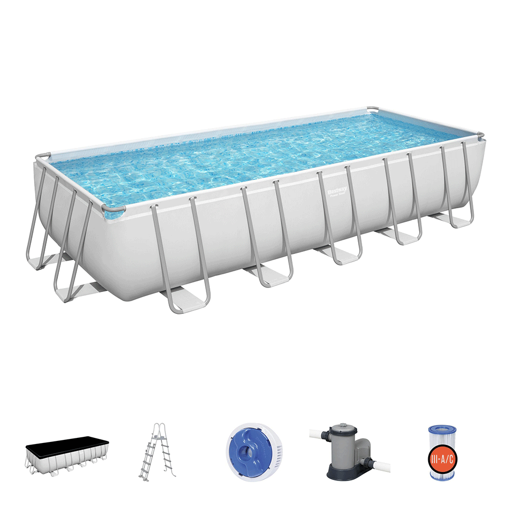 Power Steel frame zwembad 640x274x122 cm