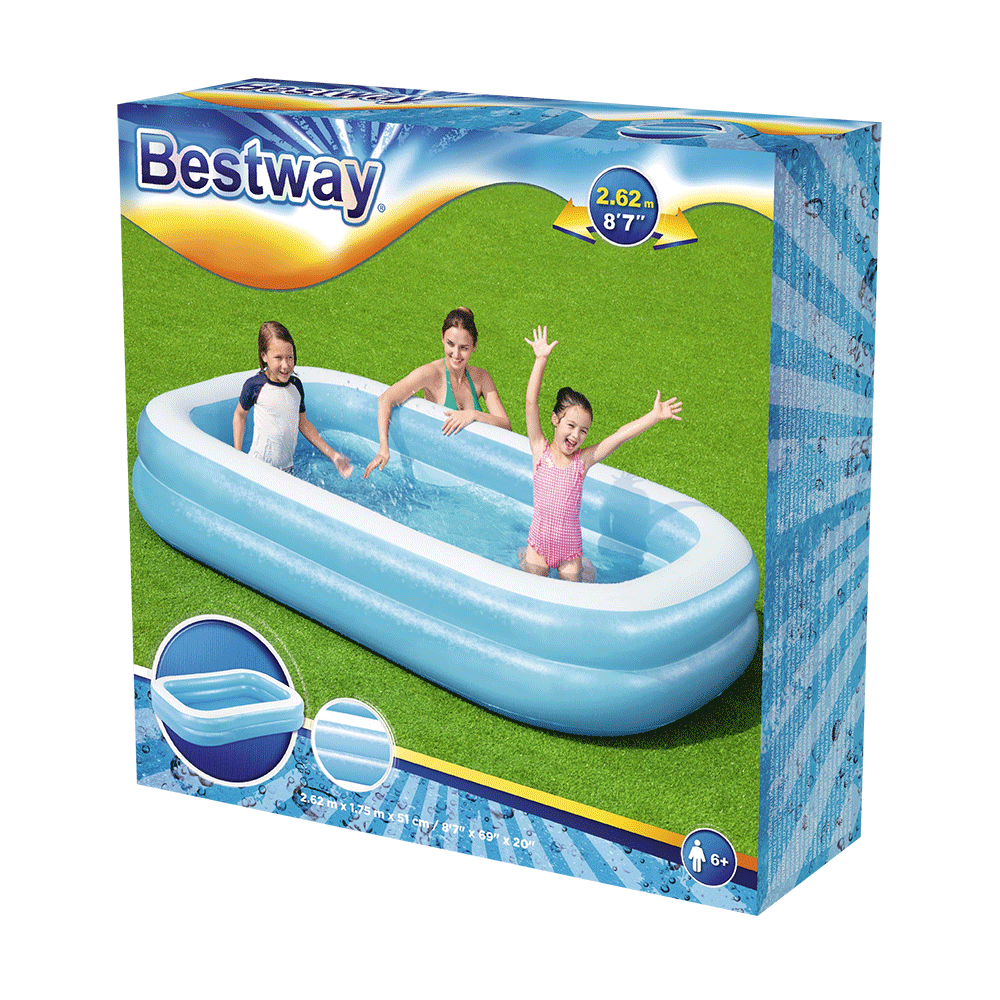Aufblasbares Schwimmbecken 262x175x51 cm