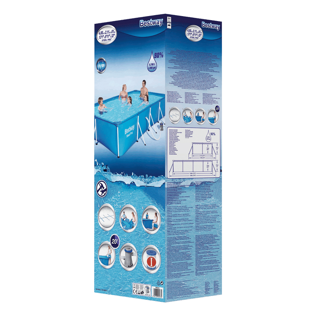 Steel Pro Schwimmbad 400x211x81 cm (Set)