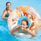 Schwimmring, transparente Farbröhren, 91 cm