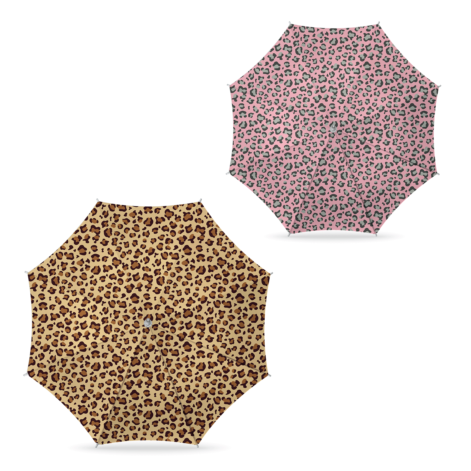 Strandparasol luipaard print 180 cm nylon