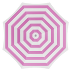 Strandparasol pink stripes 180 cm nylon