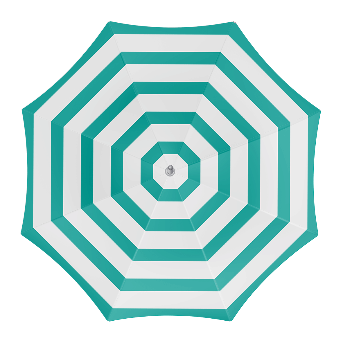 Parasol green stripes 180 cm