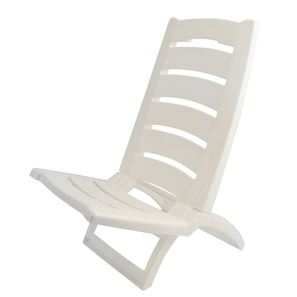 Strandstoel plastic Wit