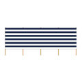 Strand windscherm 3 meter blauw wit