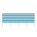 Strandwindschutz 4 Meter blau-weiß