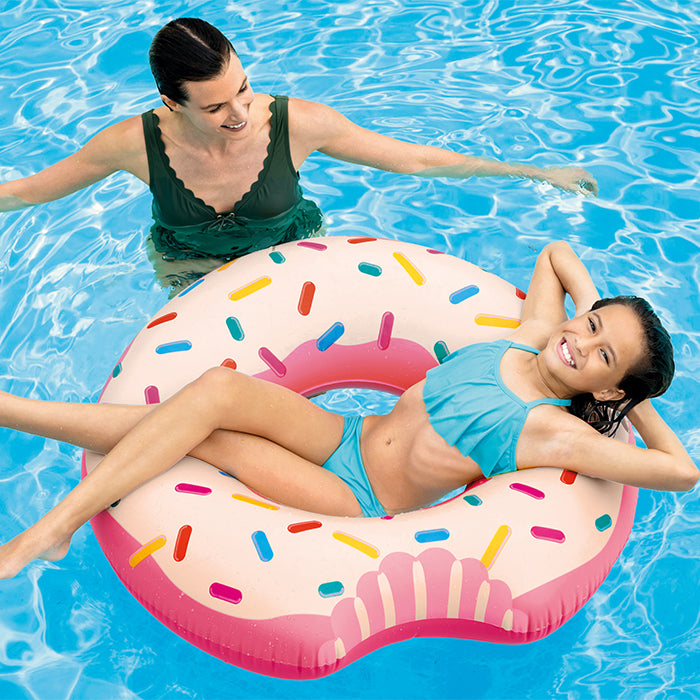 Zwemband regenboog donut 107 cm