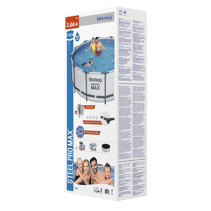 Steel Pro Max Schwimmbad 366x122 cm (Set)