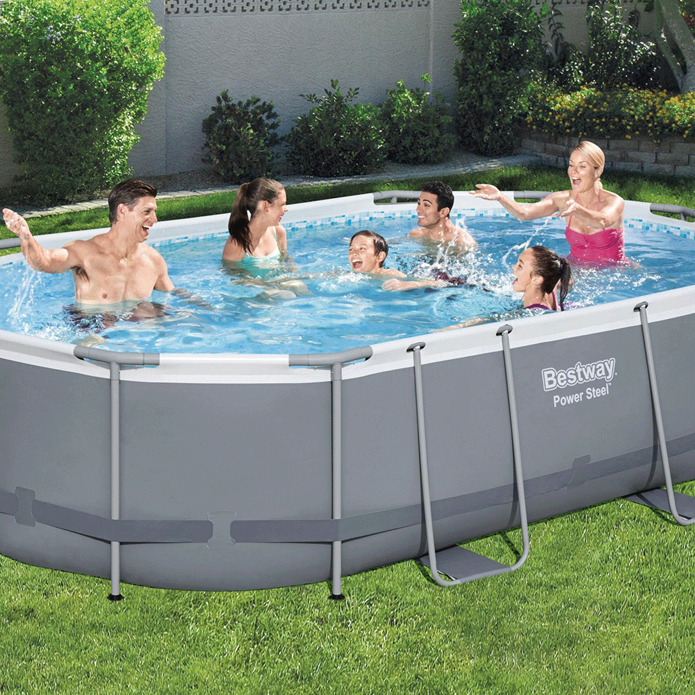 Power Steel Schwimmbad 488x305x107 cm (Set)