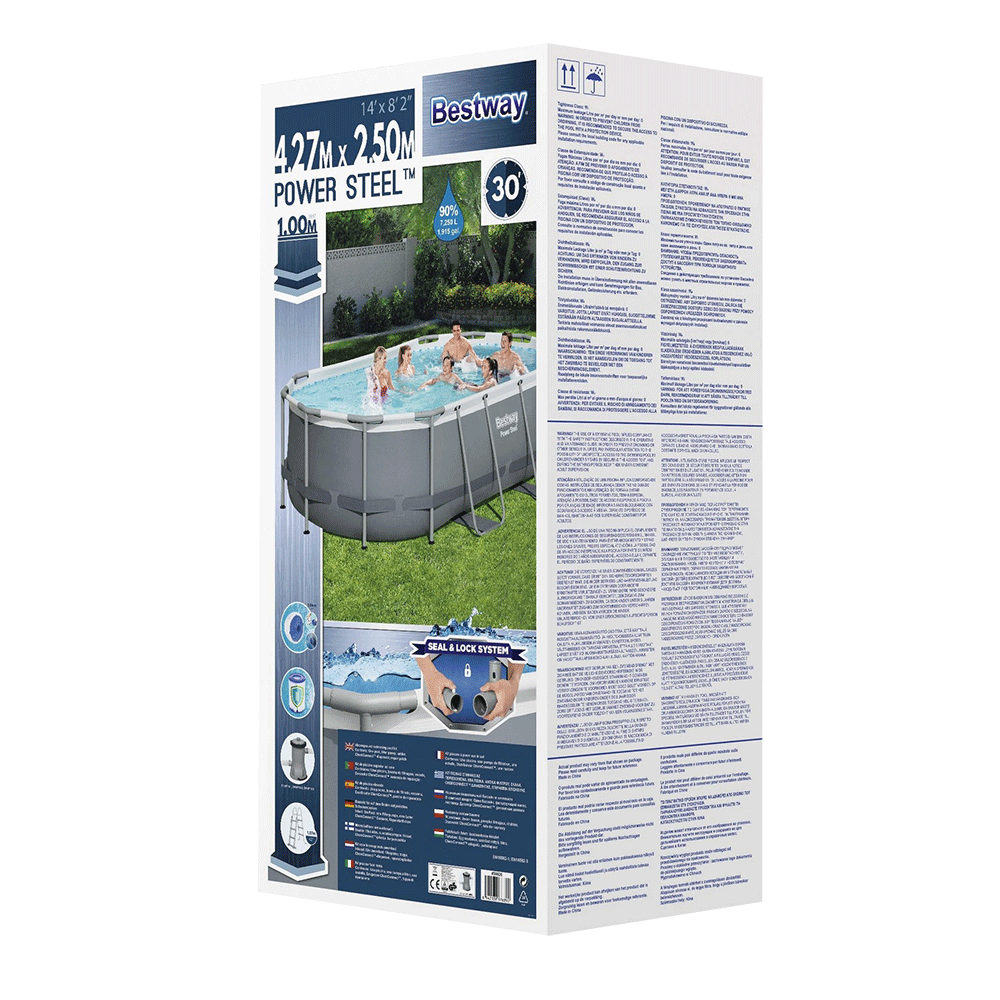Power Steel Schwimmbad 427x250x100 cm (Set)