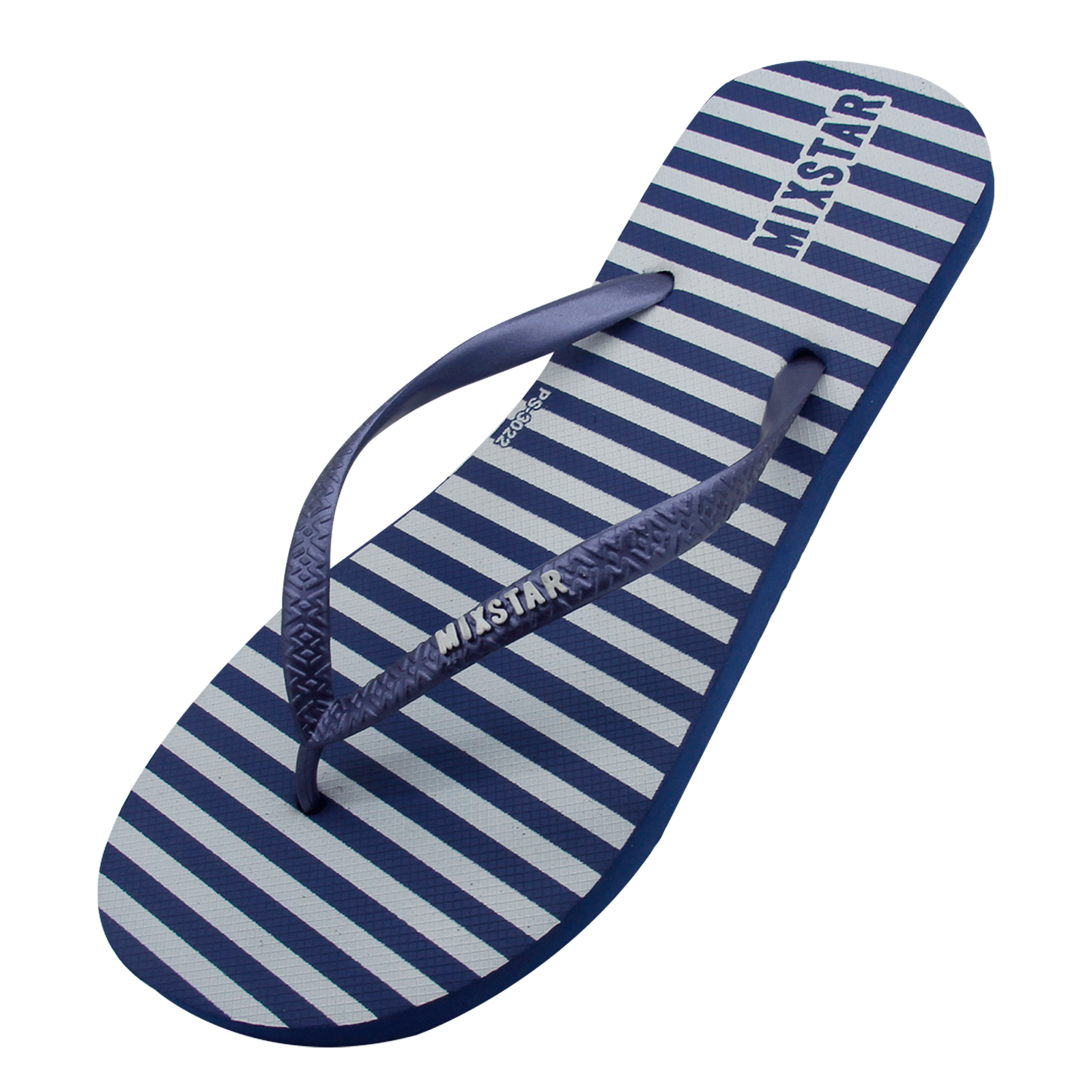 mixstar slippers navy blue stripes | summertoys.nl