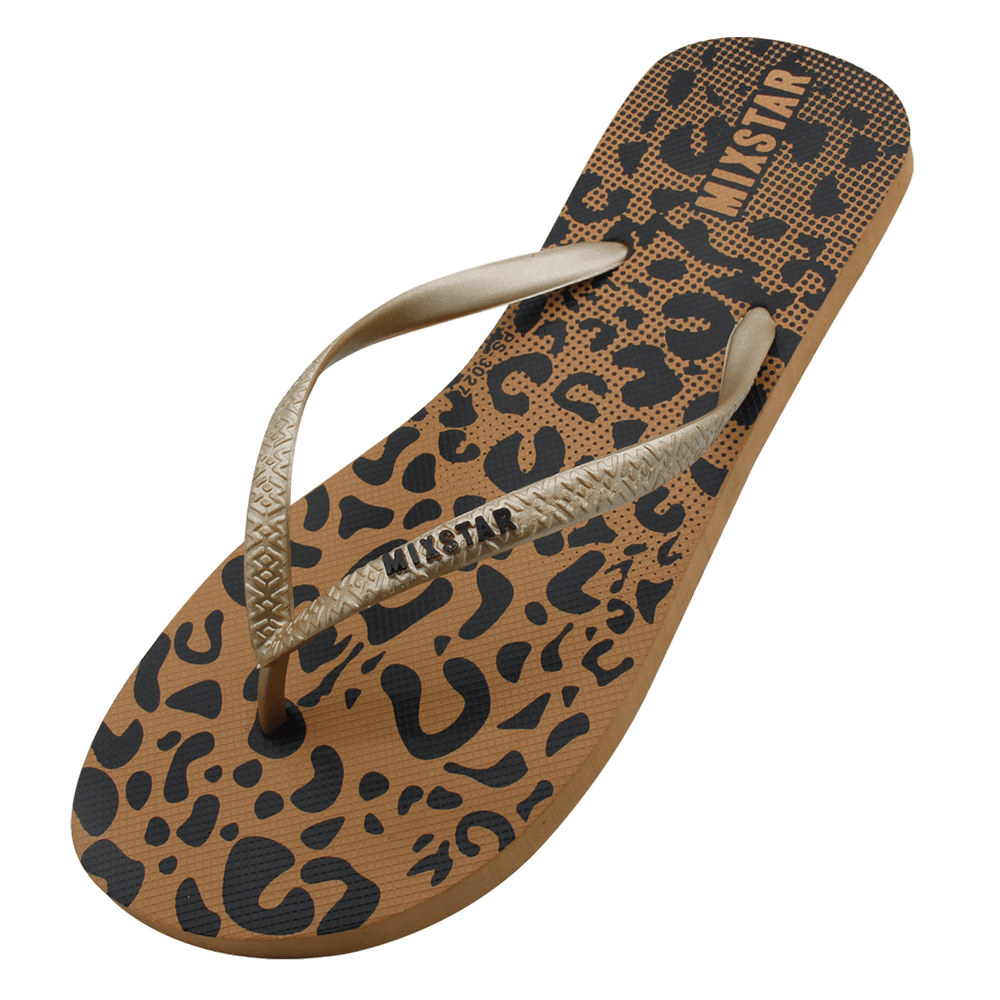 mixstar slipper leopard gold | summertoys.nl