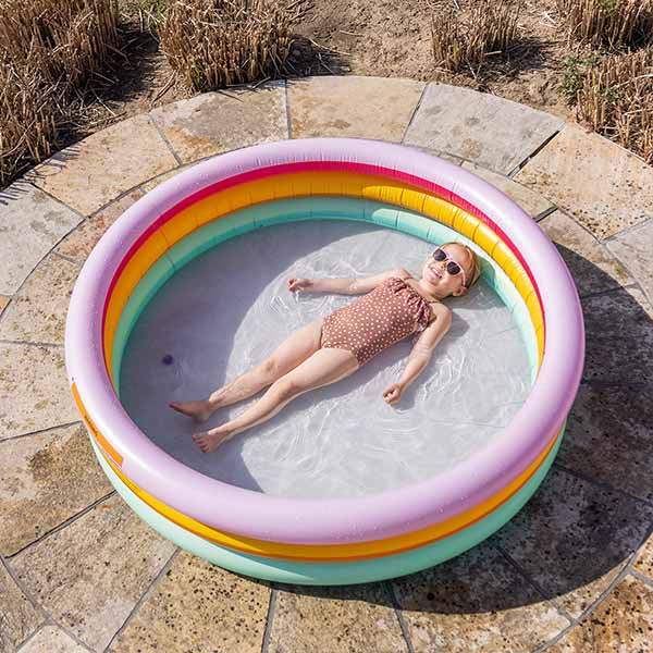 Opblaasbaar zwembad regenboog 150 cm