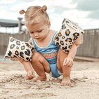 Schwimmarmbänder Leopardenmuster beige 0-2 Jahre