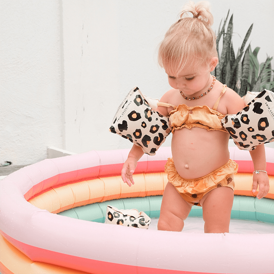 Schwimmarmbänder Leopardenmuster beige 0-2 Jahre