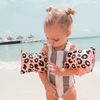 Schwimmarmbänder Leopardenmuster Roségold 0-2 Jahre