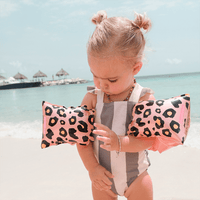 Schwimmarmbänder Leopardenmuster Roségold 0-2 Jahre
