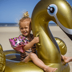 Schwimmarmbänder Leopardenmuster Roségold 0-2 Jahre