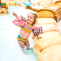Schwimmarmbänder Leopardenmuster Roségold 2-6 Jahre