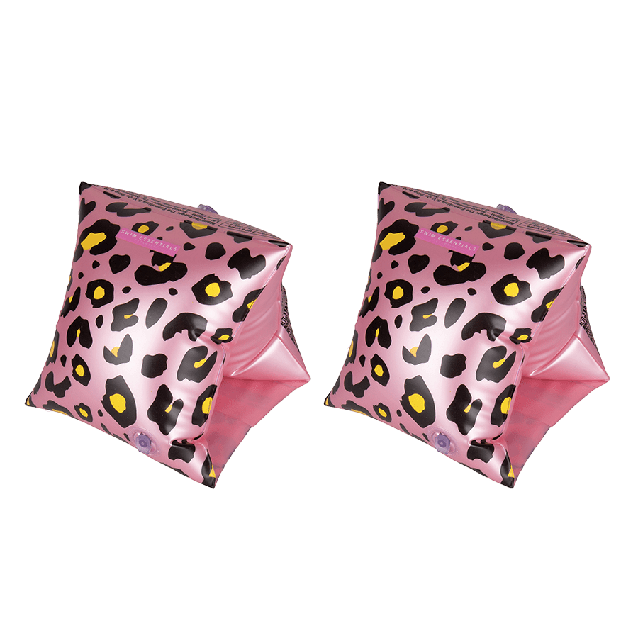 Schwimmarmbänder Leopardenmuster Roségold 2-6 Jahre