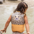 Schwimmweste mit Leopardenmuster für Kinder von 4 bis 6 Jahren